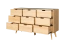 Commode Aurornis 40 en pin massif naturel | 9 tiroirs | 84 x 142 x 40 cm | Design moderne et robuste