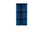 Étagère enfant Skalle 01 | Bleu | 94 x 47 x 35 cm | 3 compartiments | Design moderne