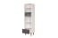 Étagère chambre jeune Syrina 06 | Blanc / Gris | 202 x 54 x 45 cm | Design moderne & rangement efficace