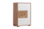 Armoire complète - Set D Manase, 4 pièces, couleur : chêne brun / blanc brillant