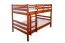 Lit superposé divisible 120 x 200 cm | Hêtre massif laqué cerisier | Easy Premium Line K24/n | Tête et pied droits
