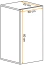 Armoire murale moderne 60 x 30 x 25 cm | Chêne Wotan | 2 compartiments | Push To Open