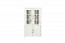 Vitrine Bibaor 03, couleur : blanc chêne - 148 x 91 x 41 cm (H x L x P)