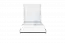 Lit escamotable Namsan 04 vertical, Couleur : Blanc mat / Noir brillant - Surface de couchage : 160 x 200 cm (l x L)