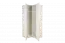 Armoire à portes battantes / armoire d'angle Siumu 04, couleur : beige / beige brillant - 224 x 100/102 x 56 cm (h x l x p)