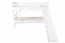 Lits superposés blanc avec toboggan 90 x 190 cm, en hêtre massif laqué blanc, convertible en deux lits simples, "Easy Premium Line" K28/n