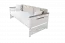 Lit d'enfant / lit de jeunesse Hermann 01 avec sommier à lattes et oreiller beige, couleur : blanc blanchi / gris, massif - 90 x 200 cm (L x l)