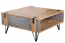 Table basse Atule 12, couleur : chêne / gris - Dimensions : 80 x 80 x 37 cm (L x P x H)