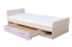 Lit d'enfant / lit de jeunesse Dennis 13 avec tiroir, couleur : violet cendré - surface de couchage : 80 x 195 cm (L x l)
