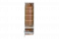 Vitrine "Tinlot" 02, charnière de porte à gauche, blanc / noyer - Dimensions : 193 x 55 x 40 cm (H x L x P)