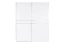 Armoire à portes coulissantes / armoire Siumu 05, couleur : blanc / blanc brillant - 224 x 182 x 61 cm (H x L x P)
