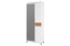 Armoire à portes battantes / Penderie Faleasiu 01, Couleur : Blanc / Noyer - Dimensions : 192 x 76 x 35 cm (h x l x p)