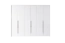 Armoire à portes battantes / armoire avec cadre Siumu 25, Couleur : Blanc / Blanc brillant - 226 x 277 x 60 cm (H x L x P)