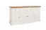 Commode Gyronde 04, pin massif, Couleur : Blanc / Chêne - 85 x 167 x 45 cm (H x L x P)