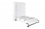 Lit escamotable Namsan 03 vertical, Couleur : Blanc mat / Noir brillant - Surface de couchage : 140 x 200 cm (l x L)