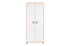 Armoire à portes battantes / Penderie 12, Couleur : Hêtre / Blanc - 198 x 84 x 56 cm (h x l x p)