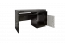 Bureau Ezeiza 01, couleur : wengé / blanc - 75 x 120 x 53 cm (h x l x p)