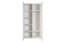 Armoire à portes battantes / Penderie Minnea 04, Couleur : Blanc - dimensions : 206 x 100 x 57 cm (h x l x p)