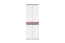 Armoire Sagone 01, couleur : chêne brun foncé / blanc - Dimensions : 189 x 68 x 35 cm (H x L x P)
