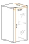 Vitrine murale avec éclairage LED Möllen 09 | Blanc brillant | 60 x 30 x 25 cm | 2 compartiments
