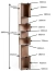 Étagère Wooden Nature 130 Cœur de hêtre massif - 180 x 30 x 18 cm (H x L x P)