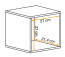 Armoire suspendue carrée Möllen 05, Couleur : Blanc - dimensions : 30 x 30 x 25 cm (h x l x p), avec fonction push-to-open